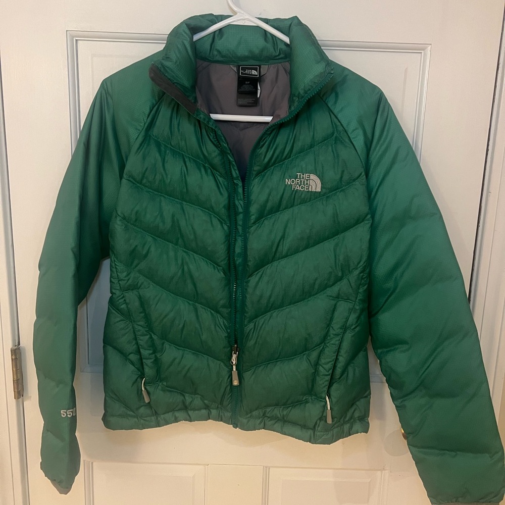 The North Face Green Goose Down Puffer Jacket Green